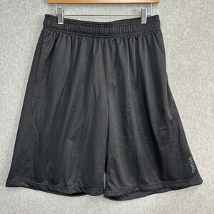 Reebok Athletic Shorts Black Pull On Mesh Gym Basketball Pockets Mens Size Large